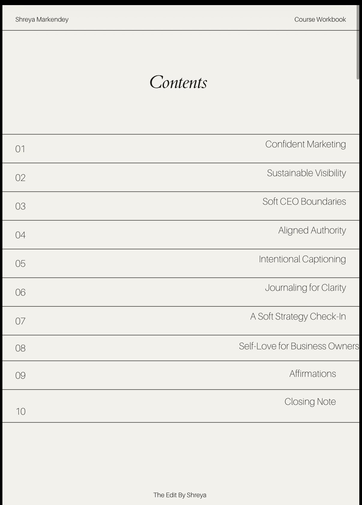 The Self-Love Edit - A sustainable marketing guide for creator-led brands (Digital Guide)